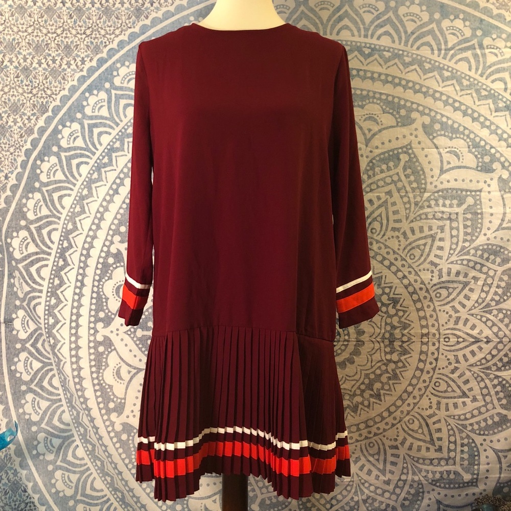 Burgundy Orange English Factory Cheerleader Dress